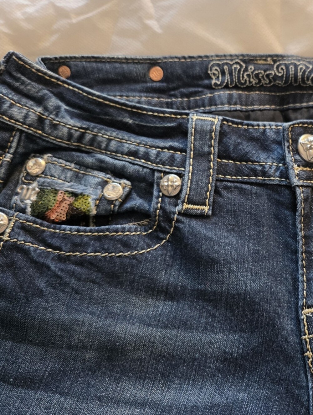 VINTAGE Miss Me Boot Cut Jeans. Size 27 I